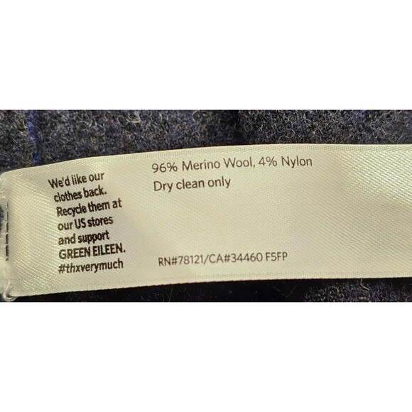 Eileen Fisher Womens Merino Wool Jacket Asymmetric Felted Blue Gray Lagenlook XS - Picture 4 of 14